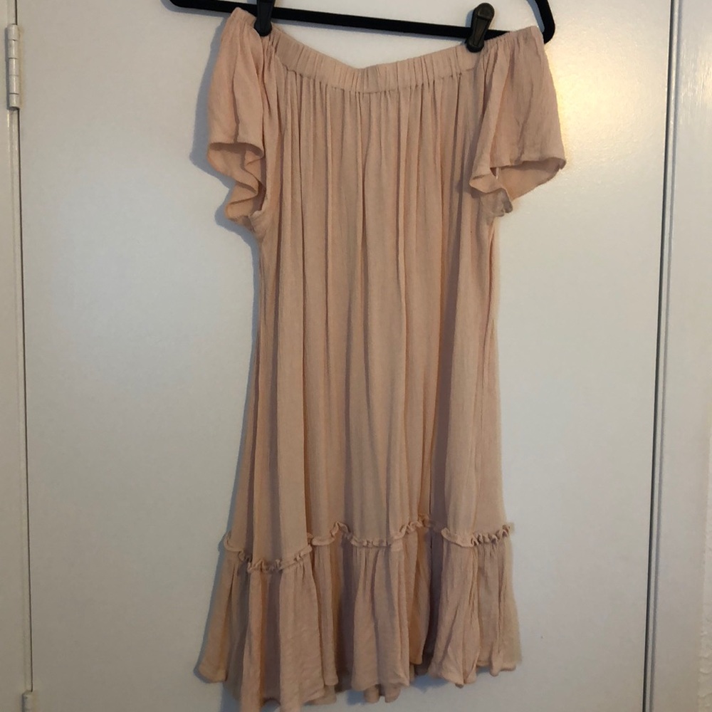 Blush, off the shoulder dress/tunic